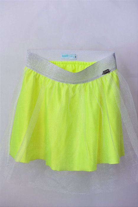 saia de tule neon infantil