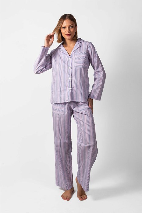Pijama Listras Color Longo