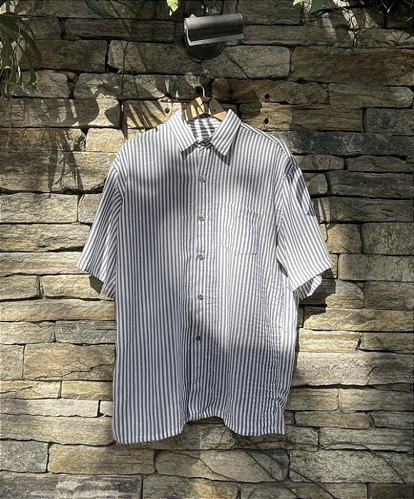 CAMISA LISTRAS CINZA