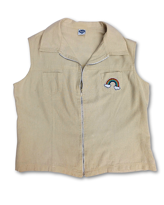 Colete Rainbow Linho com Viscose