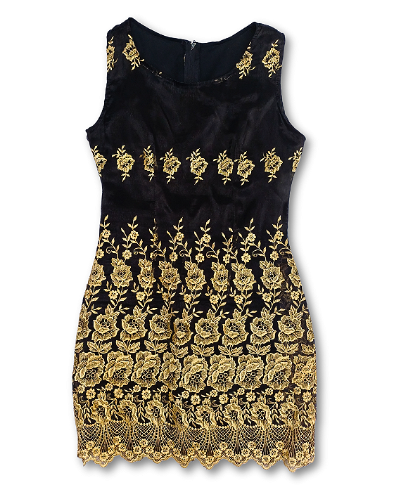 Vestido Vintage Bordado Inês