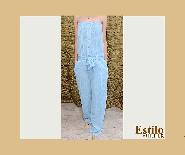 Macacão linho misto