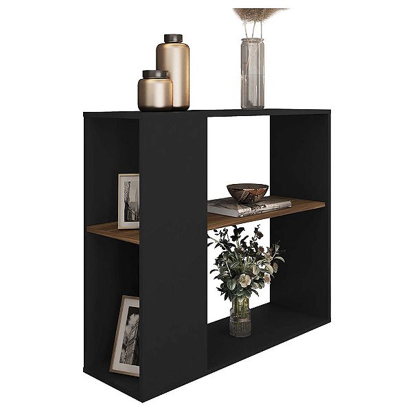 Aparador Buffet Decorativo 1 Prateleira Opala Preto Caemmun