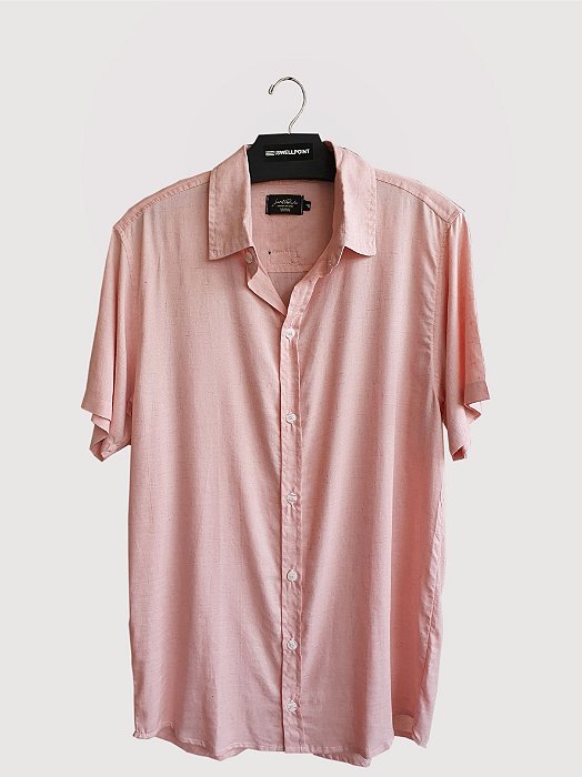 Camisa rosa de botao Clearance