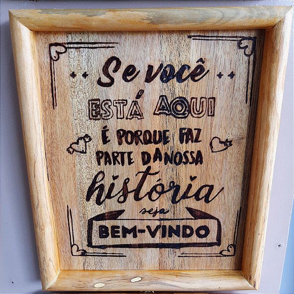Quadros / placas decorativa de madeira modelos prontos