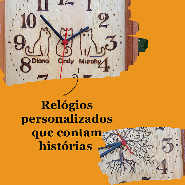 Relógios artesanais personalizados