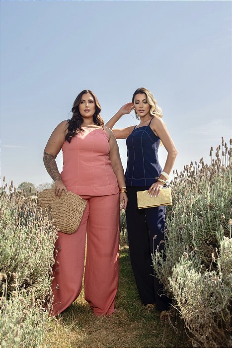 Pré-Venda Conj. Blusa Cava Americana E Calça