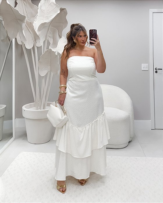 Vestido Tomara Que Caia Com Babados