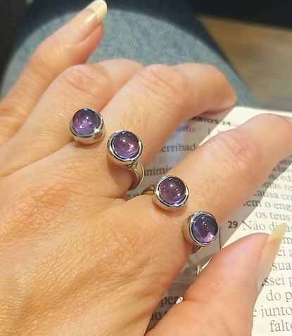 Anel Dupla de Ametista