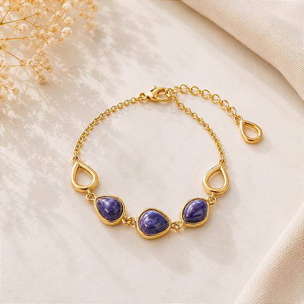 Pulseira Sodalita – Sabedoria, Elegância e Equilíbrio