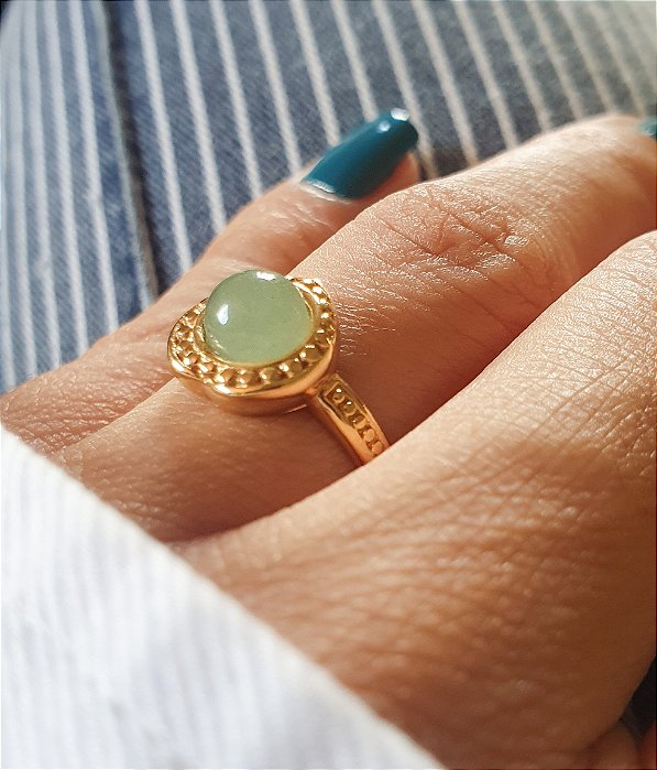 Anel com Quartzo Verde