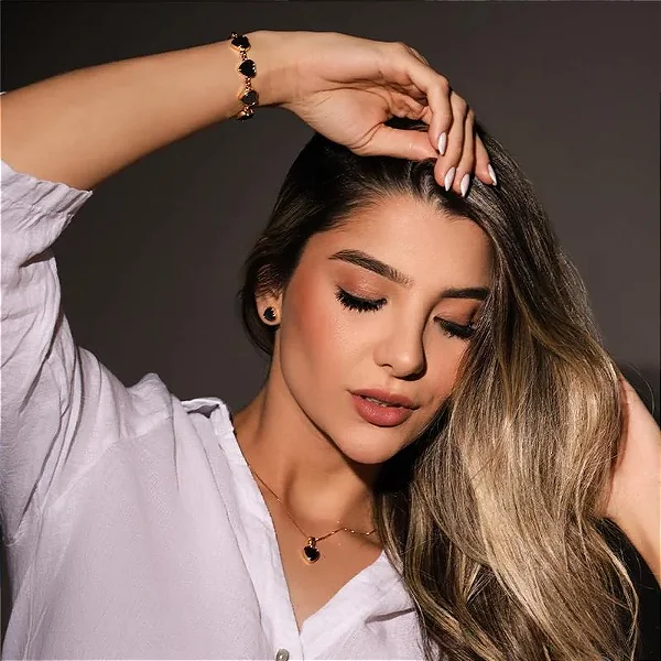 Conjunto Coração de Hematita – Poder que pulsa com estilo