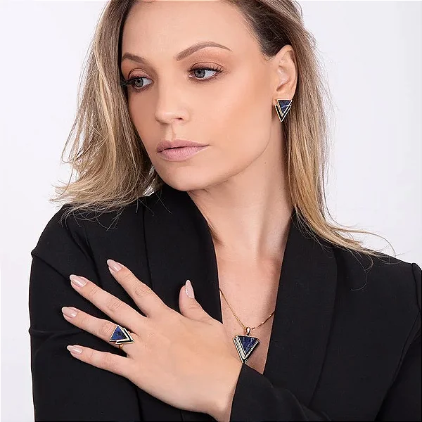 Conjunto Sodalita: Colar e Brincos