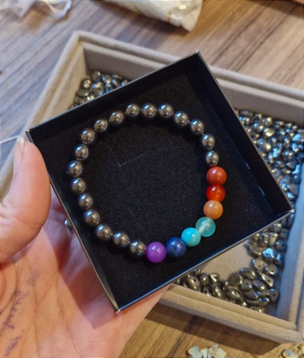 Pulseira com 7 pedras do Chakras