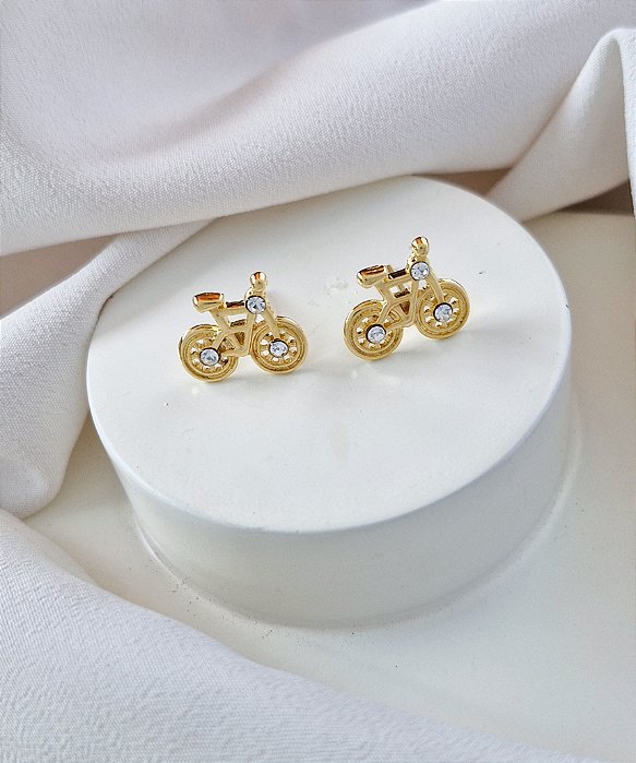 Brinco Bicicleta com Zircônia