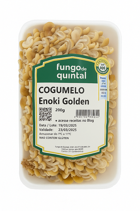Cogumelo Enoki Golden Fungo de Quintal