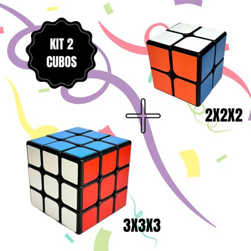 Kit Cubo Mágico 3x3x3 + Cubo Mágico 2x2x2 Original Moyu