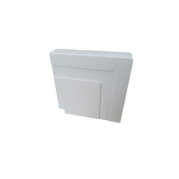 Roseta para rodapé de PVC 7cm de altura Branco
