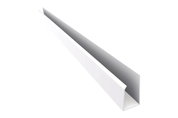 Perfil de Acabamento PVC Para Painel Ripado BRANCO 2 metros