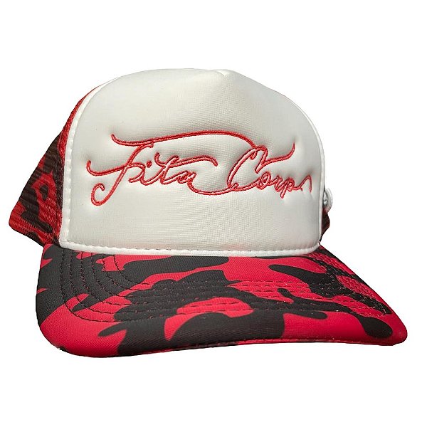 Boné Trucker Fita Red Camo