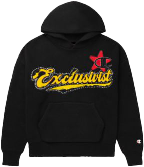 Moletom Preto "Exclusi Star" - Champion x Exclusivist