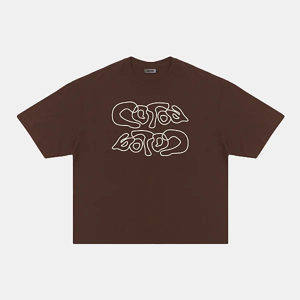 Camiseta Boxy Double Coroa Marrom