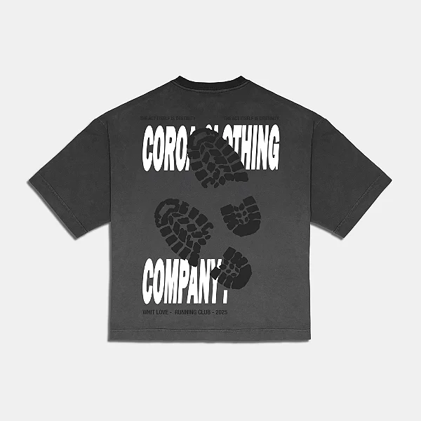 Camiseta Boxy Path Chumbo