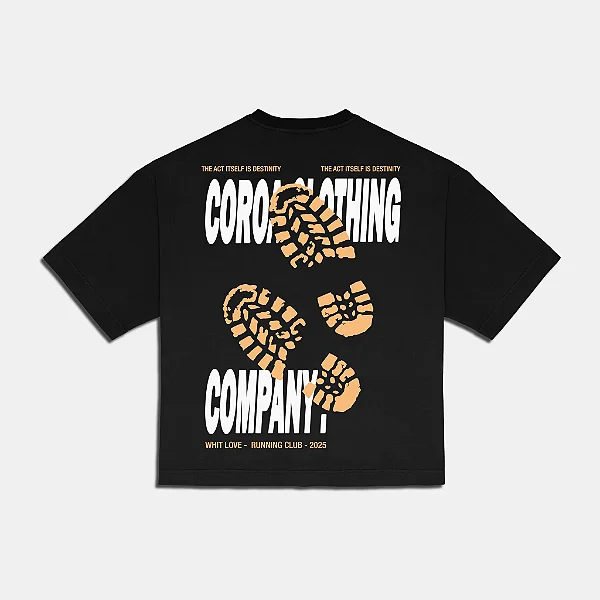 Camiseta Boxy Path Preto