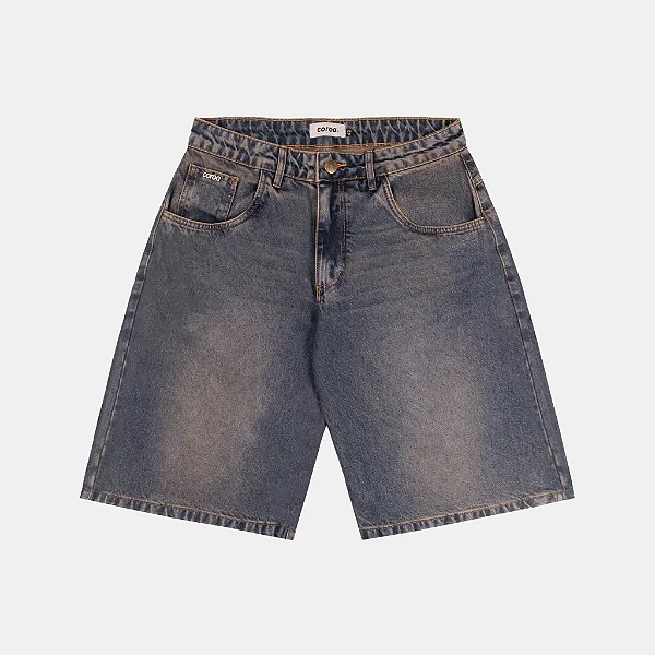Bermuda Jeans Coroa Marrom