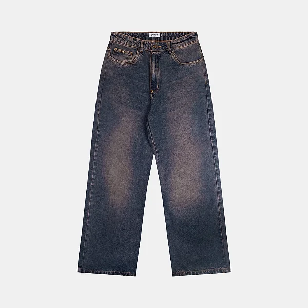 Calça Jeans Baggy Coroa Marrom