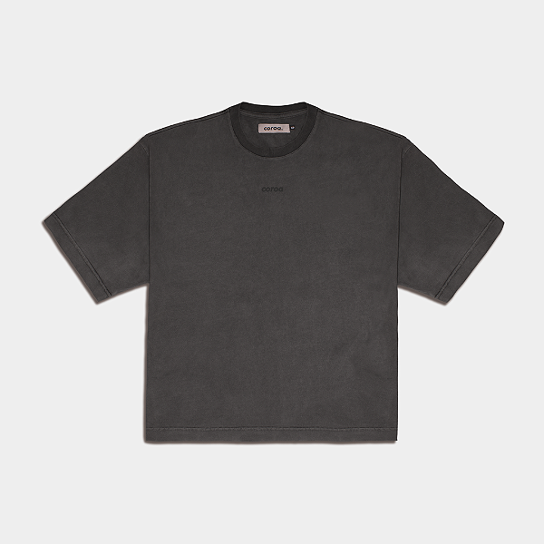 Camiseta Boxy Basic Coroa Chumbo