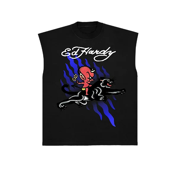 Sleeveless Tee Ed Hardy "Sweet Evil" Black