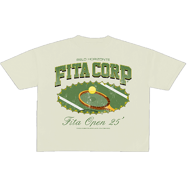 Camiseta Boxy Fita Open Off White