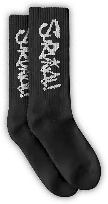 Meia Spray Preta Survival