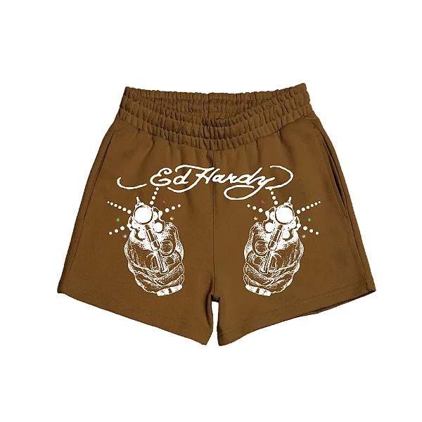 Shorts "Light Shot" Marrom Ed Hardy