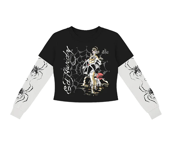 Manga Longa Feminina "Tarantula" Ed Hardy x Matuê Preto