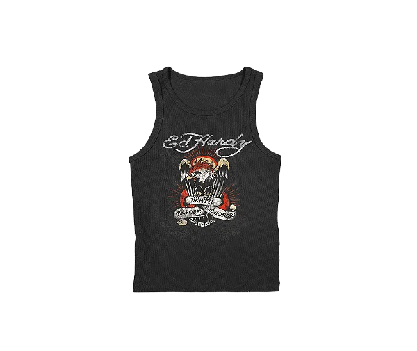 Regata Masculina "Death Before Dishonor" Ed Hardy x Matuê Preta