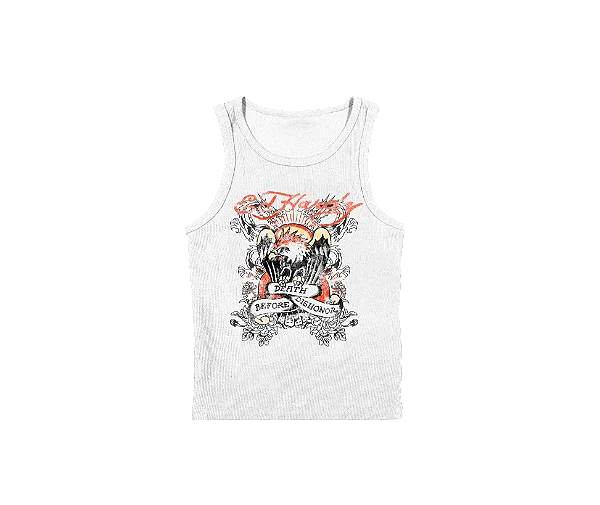 Regata Masculina "Death Before Dishonor" Ed Hardy x Matuê Off White