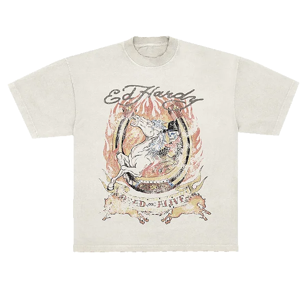 Camiseta "Horse" Ed Hardy x Matuê Off White