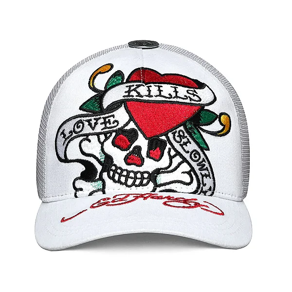 Boné Trucker Delove Kills Slowly Ed Hardy Tamanho:U