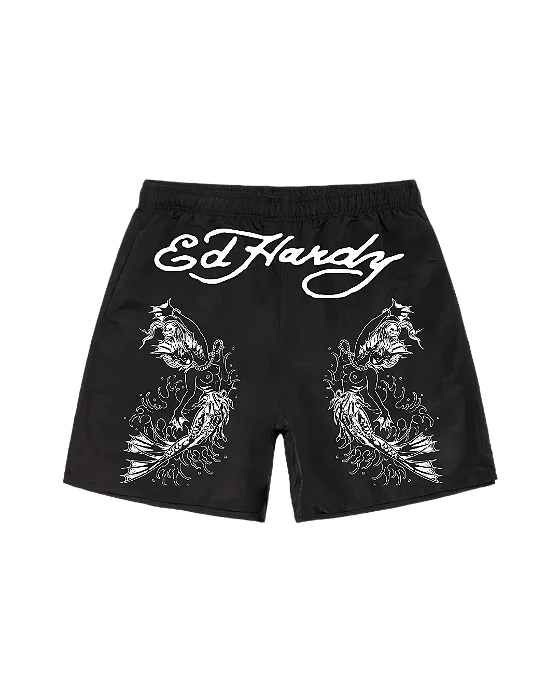Shorts D'Água Preto "Rainhas do Mar"