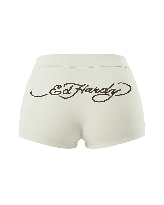Mini Shorts "Ed Hardy 00's" Off White