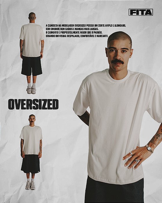 Camiseta Over Lisa Off White FIta Corp