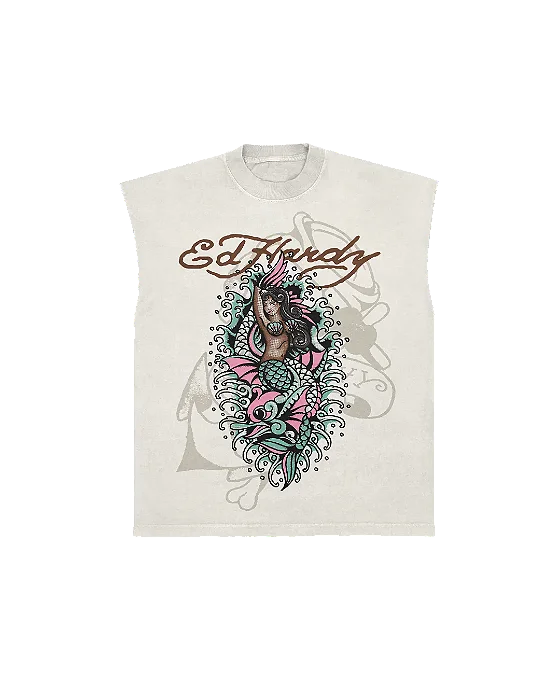 Regata Off White "Sereia Mística" Ed Hardy