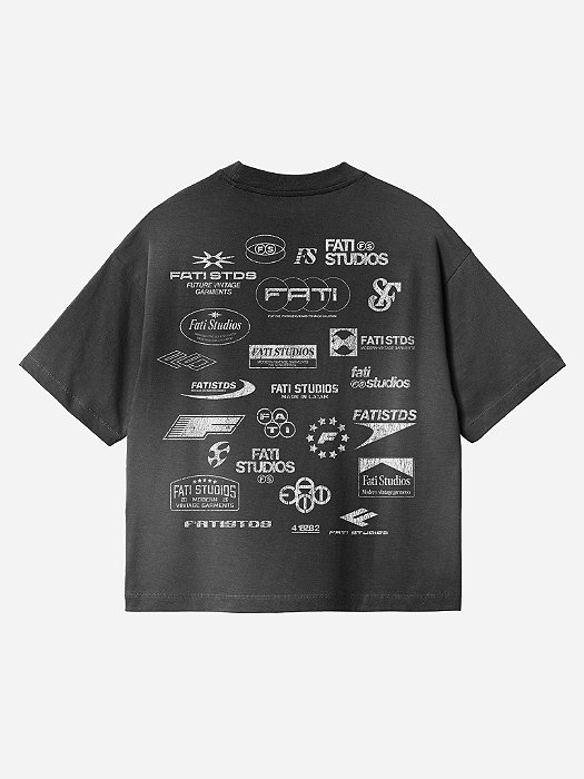 Camiseta Boxy Logos Fati Studios Estonada