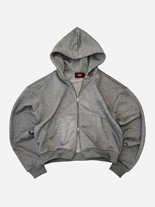 Moletom Double Zip Perfect Cinza Mescla Fati Studios