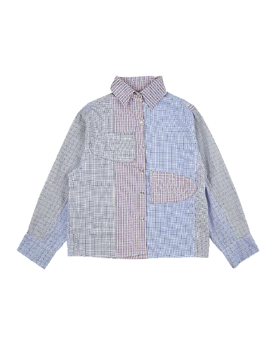 CAMISA FRAGMENTADA - PORTAL (AZUL)