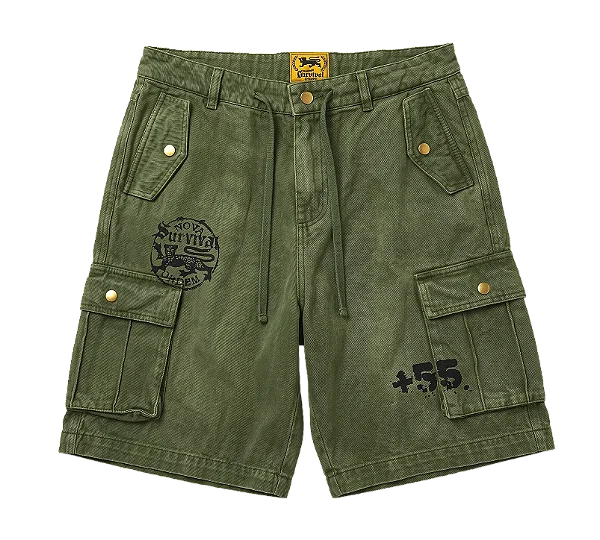 SHORTS CARGO DESTROYED (VERDE)