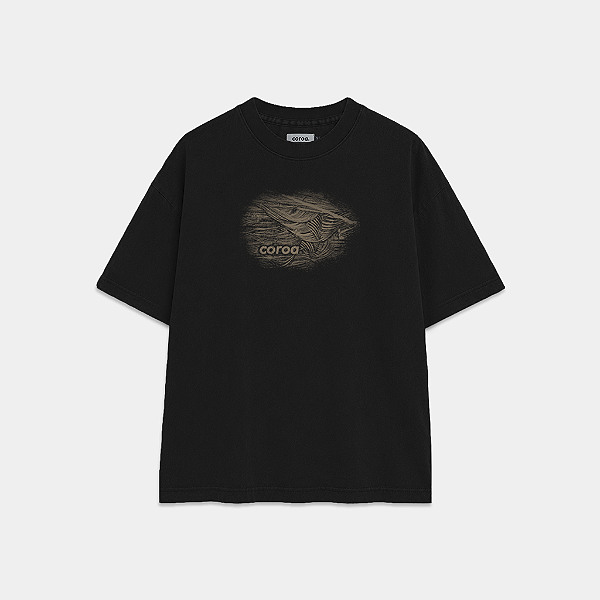 Camiseta Textura Preta Coroa