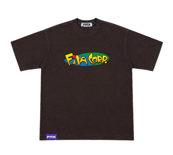 Camiseta Fita Corp Revista Marrom